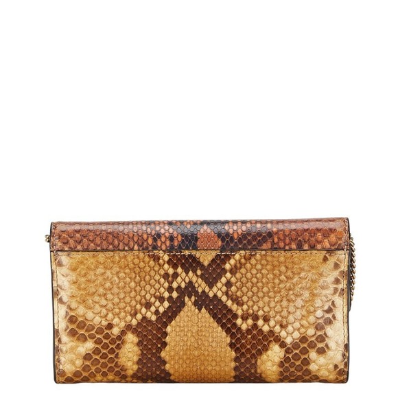 Gucci Gucci Python Leather Chain Wallet 453506 Leather Long Wallet 453506 - Picture 3 of 14